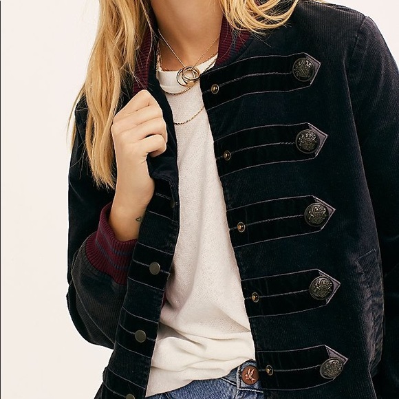 Free People Jackets & Blazers - Free People Atlas Military Corduroy Bomber Jacket